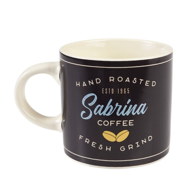 Antracitový/krémový keramický hrnček 350 ml Sabrina – Rex London