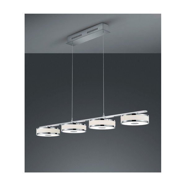 Závesné LED svietidlo Trio Agento v striebornej farbe, dĺžka 1,15 m-image-1