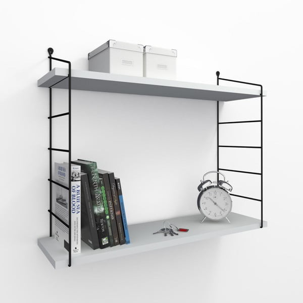 Biela nástenná polica Garetto Armoni-image-1