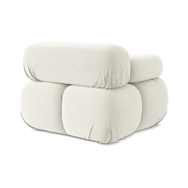 Biely zamatový modul pohovky (ľavý roh) Lokua – Makamii-image-4