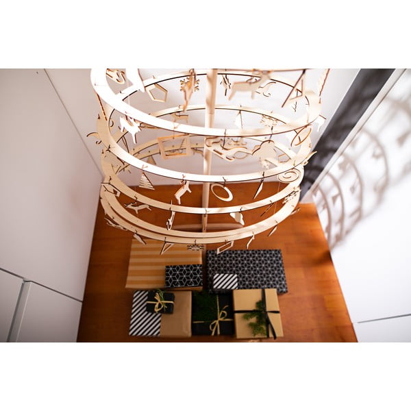 Súprava 10 drevených vianočných dekorácií Spira Medium-image-3