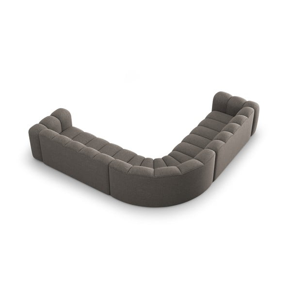 Tmavosivá ženilková modulárna rohová pohovka Lupine – Micadoni-image-3