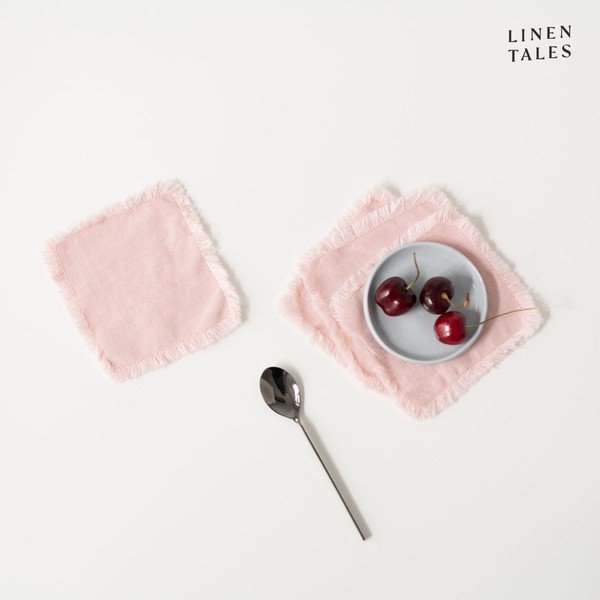 Svetloružové látkové obrúsky v súprave 4 ks - Linen Tales-image-2