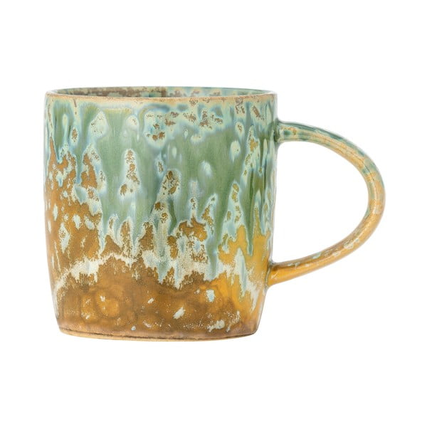 Žltá/svetlozelená šálka z kameniny 400 ml Milani – Bloomingville-image-4