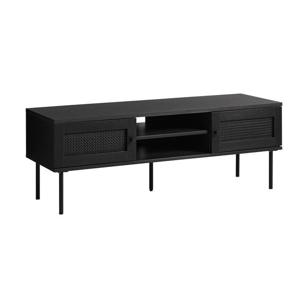 Čierny TV stolík v dekore duba 120x43 cm Pensacola – Unique Furniture-image-2