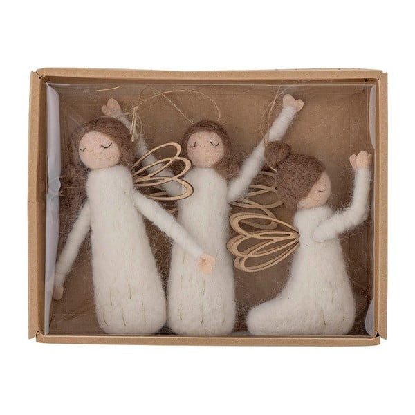 Vlnené vianočné ozdoby v súprave 3 ks 13 cm Pavla – Bloomingville-image-3