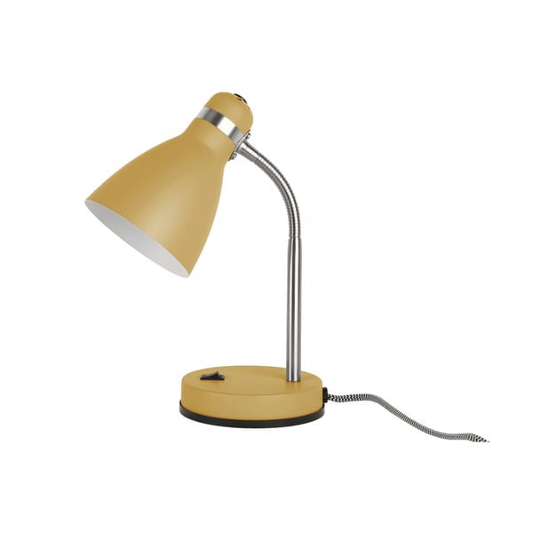 Žltá stolová lampa Leitmotiv Study, výška 30 cm