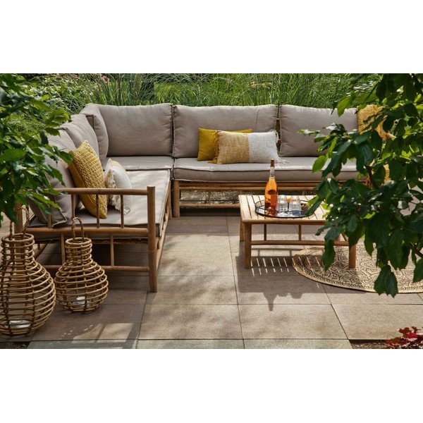 Rohová záhradná súprava z bambusu Exotan-image-2