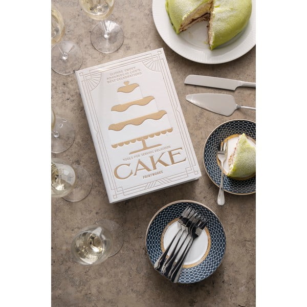 Biele/v striebornej farbe antikoro dezertné vidličky v súprave The Essentials Cake Tools – Printworks-image-1