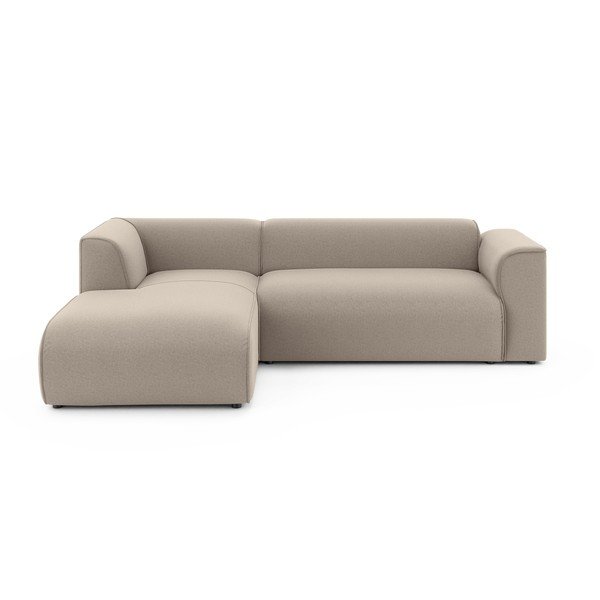 Svetlohnedá rohová pohovka (ľavý roh/s leňoškou) Merid  – Ropez