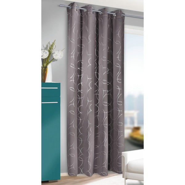 Tmavosivý záves 135x245 cm Circles – Sehlbach-image-1