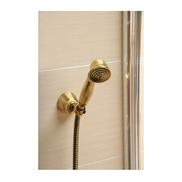 Mosadzná sprchová hlavica v lesklo striebornej farbe ø 5 cm Antea – Sapho-image-1