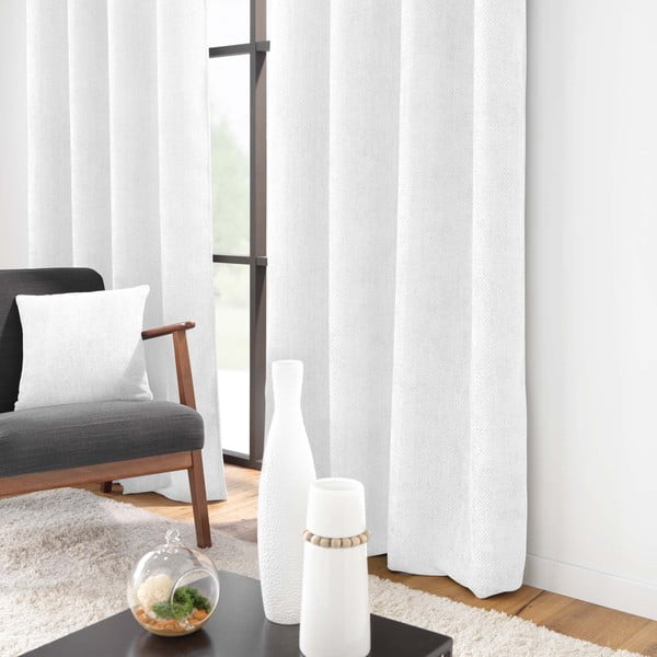 Biely záves zo ženilky 140x260 cm Leo – douceur d'intérieur-image-1