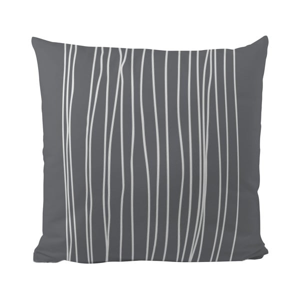Vankúš Black Shake White Stripes in Grey, 50 x 50 cm