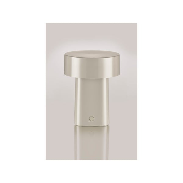 Sivobéžová plastová LED stolová lampa (výška 18 cm) Oblong – Zone-image-4