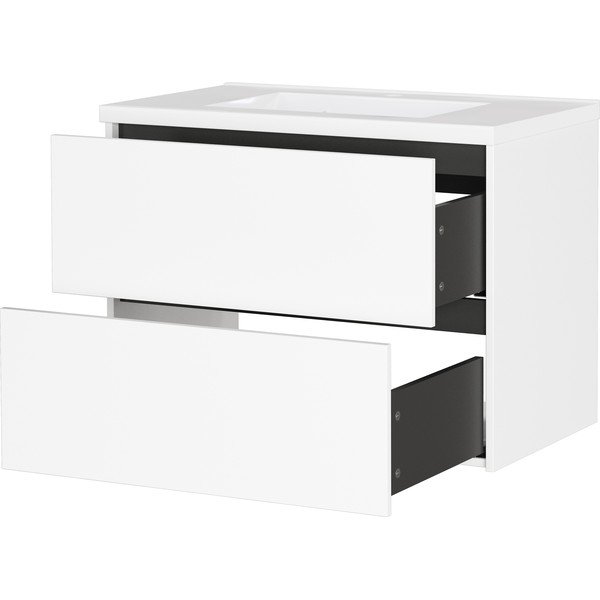 Biela matná závesná skrinka pod umývadlo 81x61 cm Bodera – Germania-image-3