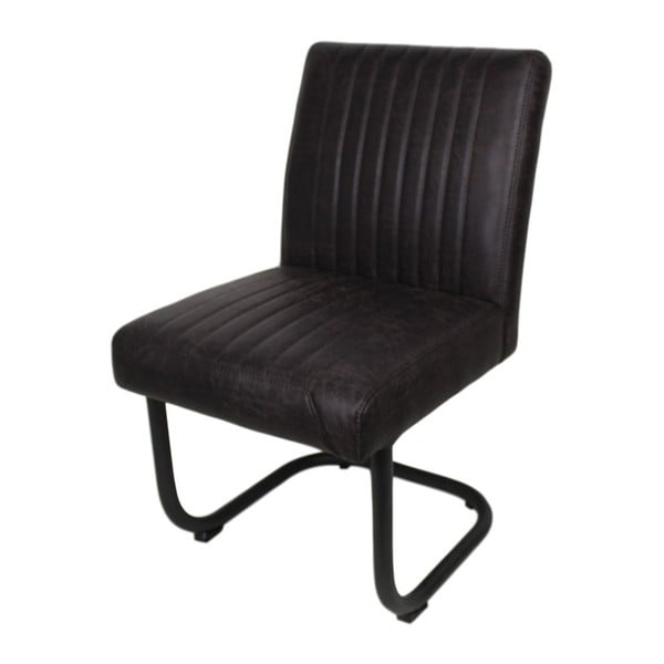 Čierna jedálenská stolička s koženým poťahom HSM Collection Nevada