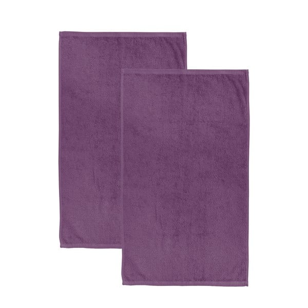 Fialové rýchloschnúce/froté bavlnené osušky v súprave 2 ks 90x140 cm Quick Dry – Catherine Lansfield
