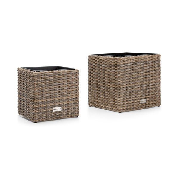 Súprava sivých záhradných kvetináčov Bonami Essentials Natural-image-1