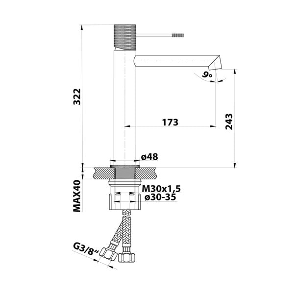 Stojančeková umývadlová batéria v lesklej striebornej farbe Solaris – Sapho-image-3