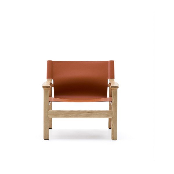 Koňakovohnedé kožené kreslo Jan – Kave Home-image-2