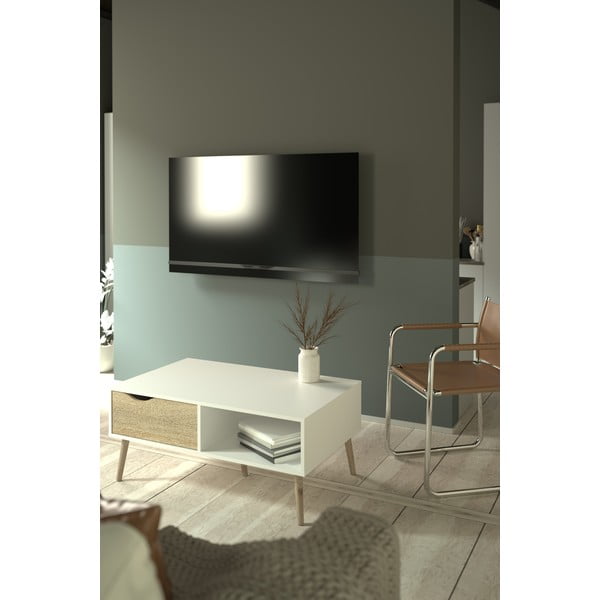 Biely odkladací stolík Tvilum Oslo, 99 x 60 cm-image-1