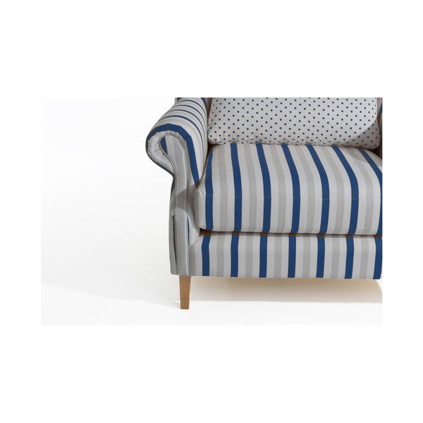 Modré pruhované kreslo Max Winzer Harvey-image-3