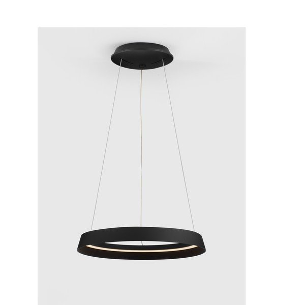 Matne čierne hliníkové LED závesné svietidlo so stmievačom s tienidlom z akrylového skla ø 45 cm Ormi – Nova Luce-image-3