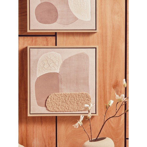 3D obrazy v súprave 2 ks s rámom/na plátne 40x40 cm Astratto – Premier Housewares-image-3