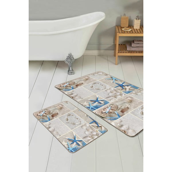 Béžové kúpeľňové predložky v súprave 2 ks 60x100 cm – Mila Home-image-1