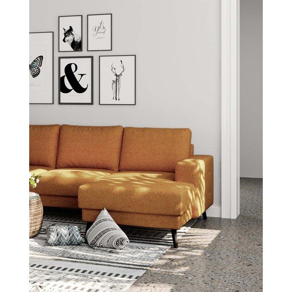 Oranžová rohová pohovka (ľavý roh) Fynn – Ghado-image-4