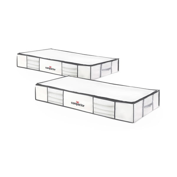 Vákuové látkové/plastové úložné boxy pod posteľ v súprave 2 ks 105x45x15,5 cm Life – Compactor-image-1