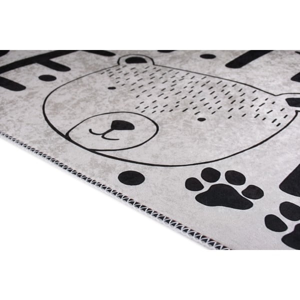 Čierno-biely prateľný detský koberec 80x120 cm Little Bear – Vitaus-image-2