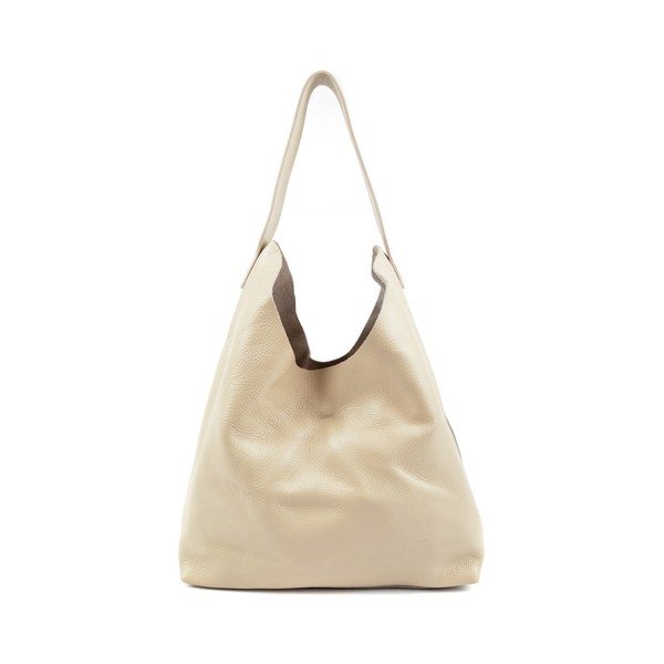Béžová kožená kabelka Roberta M Halum Beige-image-2