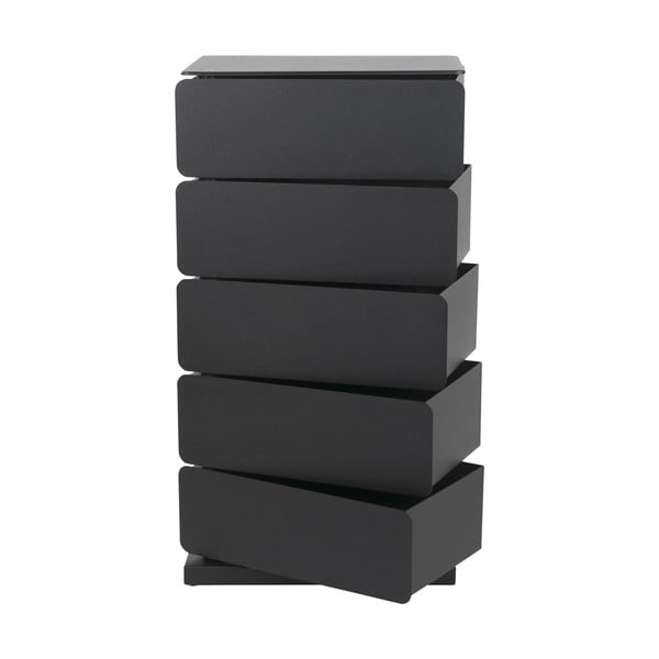 Čierna kovová komoda 37x72x26 cm Joey – Spinder Design-image-2