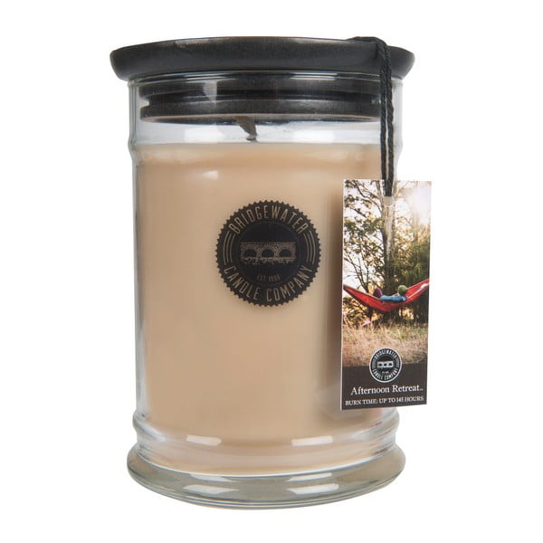 Sviečka v sklenenej dóze s vôňou bergamotu Bridgewater candle Company Afternoon Retreat, doba horenia 140-160 hodín