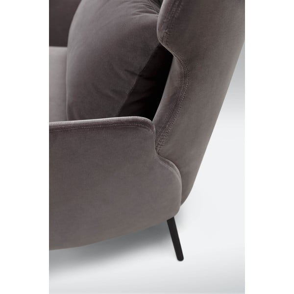 Tmavosivé kreslo ušiak Alex - Sits-image-4