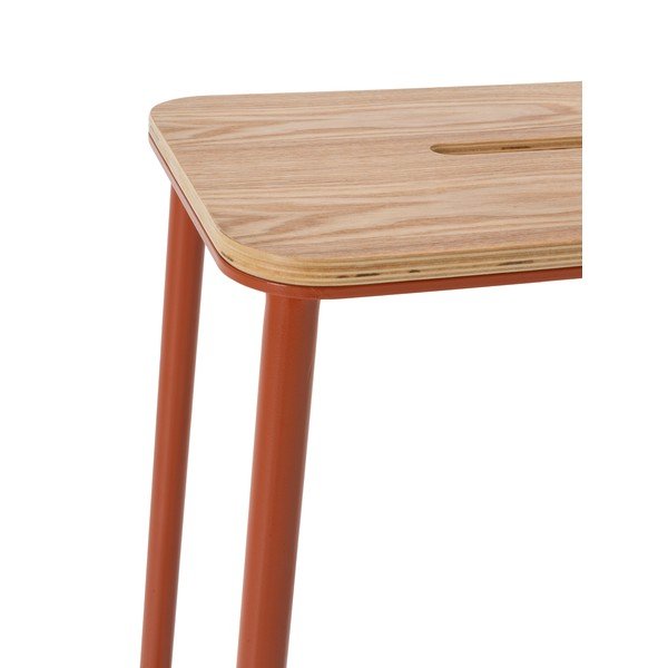 Barové stoličky v súprave 2 ks v tehlovej farbe (výška sedadla 65 cm) Abba – Marckeric-image-4