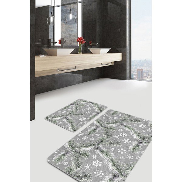 Sivé kúpeľňové predložky v súprave 2 ks 60x100 cm – Mila Home