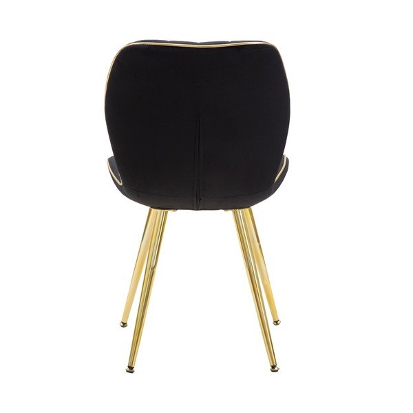 Súprava 2 čiernych polstrovaných jedálenských stoličiek Mauro Ferretti Paris-image-4