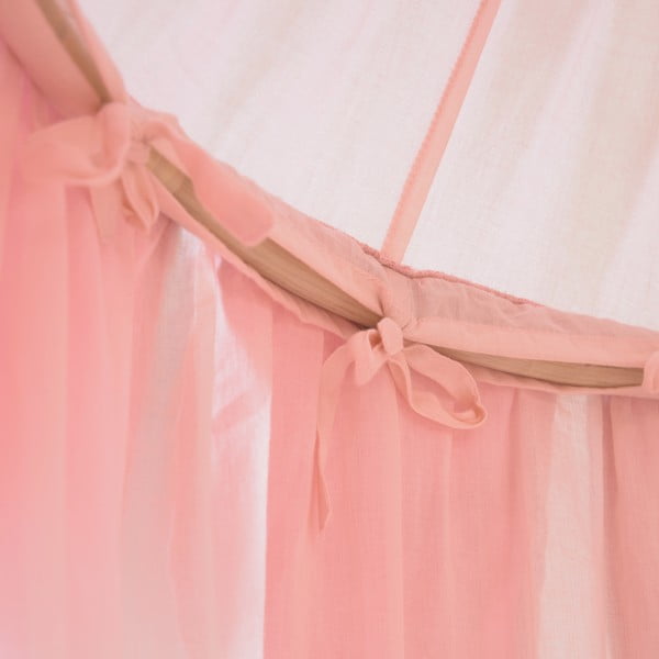 Svetloružový bavlnený baldachýn Carelene - Kave Home-image-3