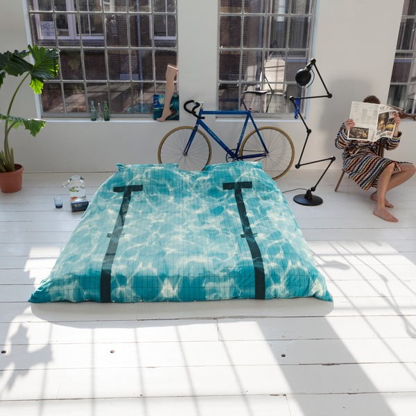 Bavlnené obliečky na jednolôžko Snurk Pool, 140 × 200 cm-image-1