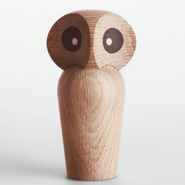 Svetlá dekorácia z dubového dreva v tvare sovy Architectmade Owl