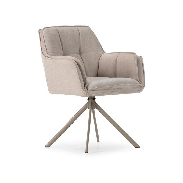 Béžové čalúnené jedálenské kreslá v súprave 2 ks Keiko – Marckeric