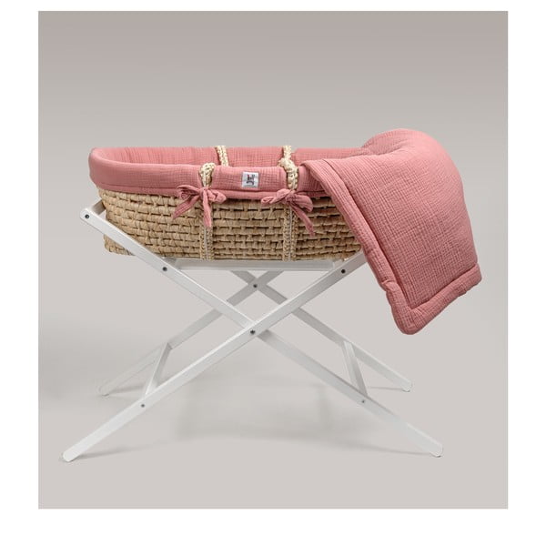 Ružový mojžišov kôš so stojanom Meeko - BELLAMY