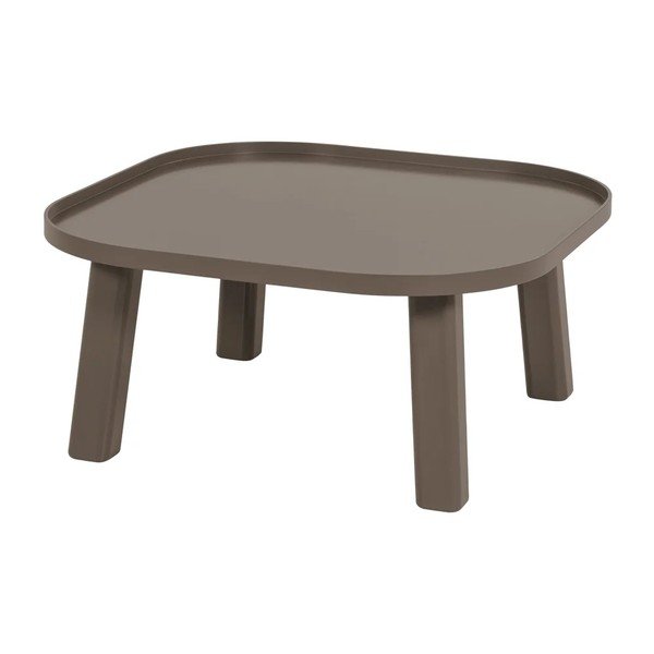 Hnedý okrúhly konferenčný stolík z MDF ø 80 cm Mosa – WOOOD