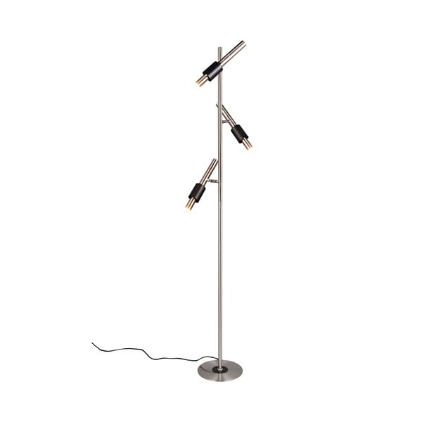 Čierna/v striebornej farbe LED stojacia lampa (výška  150 cm) Ikaris – Trio Select-image-2