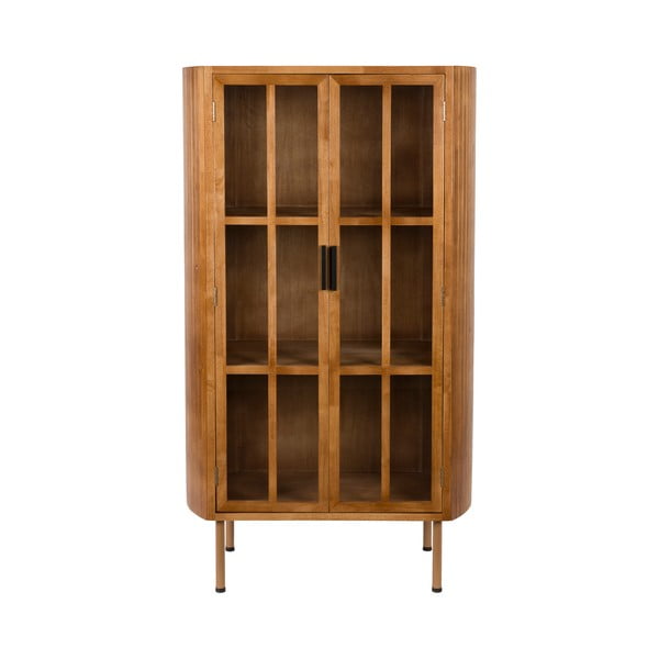 Vitrína z kaučukového dreva v prírodnej farbe 80x140x38 cm Yaz – White Label