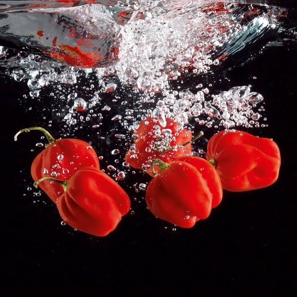 Sklenený obraz Pepper Splash, 30x30 cm