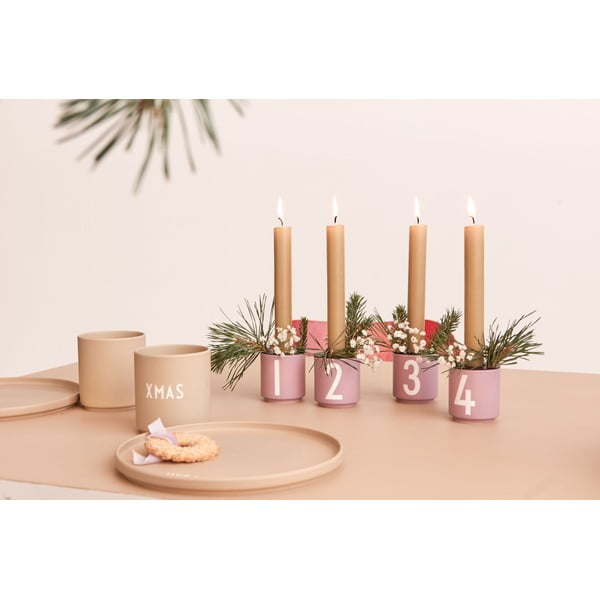 Porcelánové svietniky v súprave 4 ks Mini - Design Letters-image-1